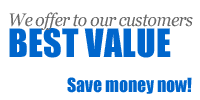 We offer to our customers BEST VALUE